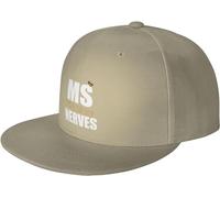 Casquette De Baseball Mme Gets on My Nerfs Sclérose en Plaques Visière Plate Bord Plat Casquettes Casual Baseball Cap Anti UV Casquettes De Golf pour Running Randonnée Sport