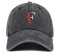 Casquette de Baseball Mode Roger Federer, Casquette Sport Confortable pour Hommes, Unie réglable pour Voy.Age en Plein air, Unisexe(Black)