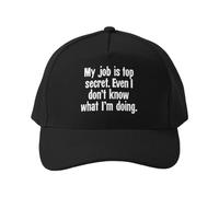 Casquette de Baseball Mon Travail est Top Secret. Même Moi, Je ne Sais Pas ce Que Je Fais. Casquette décontractée à visière incurvée, idéale pour Les Voyages, Style Streetwear Respirant.