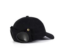 Casquette de baseball multifonction rétro aviateur oreilles de chat avec lunettes détachables et étiquette fabriquée à la main, style mignon parent-enfant pour accessoires photo quotidiens, toutes les