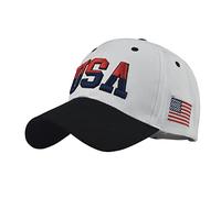 Casquette de baseball murale pour homme et femme, unisexe, été, drapeau américain, brodé, casquettes, visières, chapeaux de baseball cool pour femmes, blanc, Taille unique