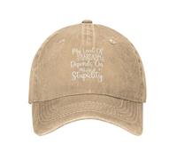 Casquette De Baseball My Level of Sarcasm Depends on Your Level of Stupidity Trucker Caps Anti UV Casquettes De Golf Adjustable Baseball Cap pour Cyclisme Randonnée Running