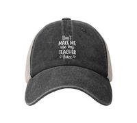 Casquette De Baseball Ne Me Forcez Pas À Utiliser Ma Voix De Professeur Bord Plat Casquettes Vintage Trucker Caps Classic Baseball Cap pour Randonnée Running Camping