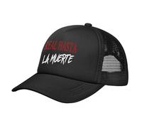 Casquette de Baseball Neutre Respirant décontracté Real Hasta La Muerte Hip-hop Trucker Chapeaux Hommes Femmes Vintage Anuel AA Sun Caps Réglable Polyester Maille Casquette Cadeau D’été en Plein Air