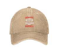 Casquette De Baseball Never Underestimate The Power of an Old Man with A Barbell Casquettes De Golf Adjustable Baseball Cap Anti UV Trucker Caps pour Outdoo Camping Randonnée