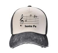 Casquette de Baseball Newsies Santa Fe Notes Musicales avec Balle de Texte, Luxe Mignon, Hood Girl Cadeaux d’Halloween et de Sport pour Hommes