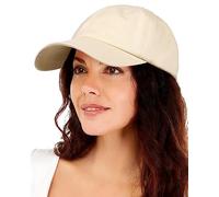 Casquette de baseball non structurée doublée de satin unisexe avec doublure en soie et coton délavé - Chapeau vintage réglable pour papa, beige, Taille unique