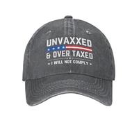 Casquette De Baseball Non Vacciné Et Surtaxé, Je Ne Le Ferai Pas Baseball Cap Classic Casquettes De Golf Respirante Trucker Caps pour Outdoo Running Randonnée