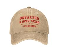 Casquette De Baseball Non Vacciné Et Surtaxé, Je Ne Le Ferai Pas Bord Plat Casquettes Réglable Trucker Caps Classic Casquettes De Golf pour Outdoo Running Randonnée