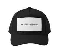 Casquette de Baseball Nous vivons dans Une société Chapeau de Soleil décontracté en Coton Noir, Ajustable et Respirant, idéal pour l'été en extérieur