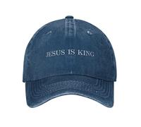 Casquette de Baseball Outdoor Unisexe Hommes Femmes Bonnets en Jean Jesus is King Bonnet Vintage de Course en extérieur Outdoor Golf Coupe Ajustable Chapeau Snapback Cadeau personnalisé