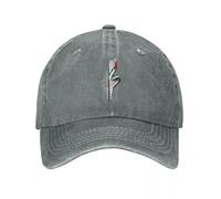 Casquette De Baseball Palestine Keffiyeh - Casquette De Camionneur En Denim Délavé Ajustable, Casquette De Baseball Classique En Coton Casquette De Soleil D'Été Casquettes D'Extérieur, Gris, Tai