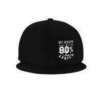 Casquette de Baseball,Paroles de la Chanson « Mon Cerveau est à 80% » Chapeau de Tennis Anti Soleil,Confortable Casquette de Sport pour Outdoor Femme Cyclisme