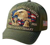 Casquette de baseball patriotique imprimée oiseau construite avec un chapeau en tissu solide, ajout élégant à n'importe quelle garde-robe pour la famille casquette de baseball, Vert, Taille unique