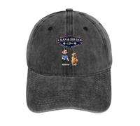 Casquette de baseball personnalisable « A Men and His Dog A Bond That Can't Be Broken » - Nom personnalisé - Chapeau de baseball réglable pour homme - Portrait de chien - Cadeau pour les amoureux des