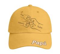 Casquette de Baseball Personnalisée pour Cadeau Paternel avec Texte et Logo Uniques Moderne Confortable et Polyvalente (Yellow-5, One Size)