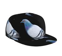 Casquette de baseball pigeon à bord plat : convient pour les sorties quotidiennes et les sports de plein air, disponible en quatre saisons, noir, noir, taille unique
