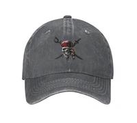 Casquette de Baseball Pirate des Caraïbes Jolly Roger, Casquette de Soleil lavée en Denim usé Vintage, Casquettes Souples sans Structure pour Les Voyages en Plein air