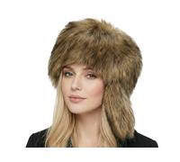 Casquette de Baseball Platte en Fausse Fourrure Mignon Chapeau d’Hiver avec Queue en Forme de Renard Casquette de Baseball en Peluche Femme Chapeau d’Animal Fille pour Ski Danse Activités Extérieur