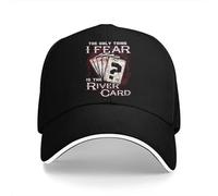 Casquette de Baseball « Poker The Only Thing I Fear is The River Card » pour Homme et Femme, avec visière de Protection et Snapback.