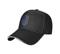 Casquette De Baseball Police Barbell Thin Blue Line Flag Baseball Cap Réglable Trucker Hat Confortable Chapeau Soleil pour Voyage Tennis Sports