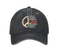 Casquette de Baseball Polyvalente Classique Diversité Égalité Amour Paix Droits de l’Homme Justice Sociale Lavé Chapeau de Camionneur Unisexe Hommes Chasse PLeisure Sports Cadeaux