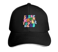 Casquette de Baseball Polyvalente Classique Dormir Quand Vous êtes Mort Chapeaux drôles Mode Plage Bobble Chapeau Femmes Plage Hommes PLeisure Cadeaux de Sport