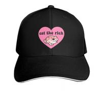 Casquette de Baseball Polyvalente Classique Eat The Rich Solar Hat Sun Cap Chapeau de Soleil pour Enfants Femmes Golf Wear Cadeaux de Sport PLeisure pour Hommes