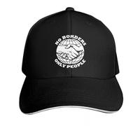 Casquette de Baseball Polyvalente Classique No Borders - Only People Noir Wild Ball Hat Chapeau de thé Hommes Luxe Femmes PLeisure Cadeaux de Sport