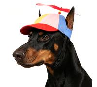Casquette de baseball pour animaux de compagnie - Avec trous pour les oreilles - Chapeau d'hélice pour animaux de compagnie - Chapeau d'été réglable pour chiens de petite et moyenne taille