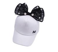 Casquette De Baseball Pour Bébés Filles, Nouveau Style Campagnard, Lettre M, Grand N¿Ud Papillon, Fausses Perles, Chapeau De Soleil Pour La Plage, Été, 2018