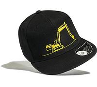 Casquette de Baseball pour Enfants: Excavateur - Basecap avec Broderie - Bonnet Cap Toque - Cadeau pour Fille Filles Garçon-s Anniversaire - Ferme Chantier Camion Tracteur Sport (Noir)