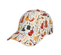 Casquette de baseball pour femme et homme - Vintage violoncelle 1 imprimé réglable pour casquette de baseball femme et homme, chapeau de papa sportif noir