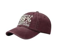 Casquette de baseball pour femme « Probability Es Egal Ist » - Casquette brodée pour papa réglable, aspect usé, casquette de baseball brodée « I Don't Care » pour les loisirs, l'extérieur, le sport