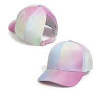 Casquette de Baseball pour Filles Réglable,Chapeau de Soleil Fille Queue de Cheval Doux Confortable,Casquette Enfant Lumière Respirante Anti-Soleil,Chapeau de Sport Extérieur Loisirs D'été