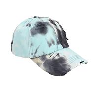 Casquette de baseball pour homme avec peinture à l'encre tie-dye - Chapeau en maille pour femme - Casquette de baseball rétro pour l'été, bleu ciel, Taille unique