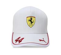 Casquette de baseball pour homme Scuderia Ferrari HP F1 Team Lewis Hamilton - Blanche Taille unique