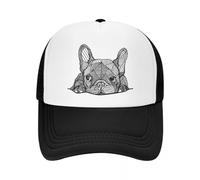 Casquette de Baseball pour Hommes, Casquette de Baseball Bouledogue français personnalisée pour Hommes Sports Hommes Réglable Frenchie Chien Trucker Chapeau d’été Personnalisé Papa, Cadeau