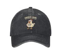 Casquette de Baseball pour Hommes Chicken Game Don’t Look at The Chicken Baseball Cap Vintage en détresse lavé Sun Cap Unisexe Été Déstructuré Soft Hats Cap Cadeau