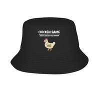 Casquette de Baseball pour Hommes Drôle de Poulet Jeu Don’t Look at The Poulet Drôle Seau Chapeau D’été Chapeaux De Pêcheur pour Unisexe Casquettes De Crème Solaire Chapeaux Cadeau