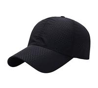 Casquette de baseball pour hommes et femmes - En coton lavé - Réglable - Avec croix - Noir - Taille unique