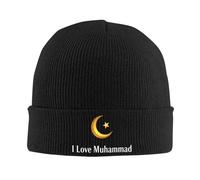 Casquette de Baseball pour Hommes, j’Adore Les Bonnets Muhammad Bonnets Bonnets Bonnets Chapeaux en Maille Graphique Hiver Y2K Cool pour Hommes Femmes Bonnet Chaud Douce Kpop