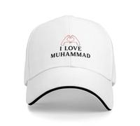 Casquette de Baseball pour Hommes, j’Adore Muhammad Casquette de Baseball Streetwear Chapeau de Routier pour Hommes et Femmes Casquette de Routier à Motif de Patin de Tennis Snapback Idée Cadeau