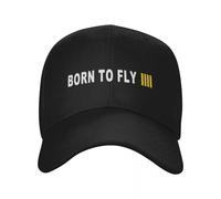 Casquette de Baseball pour Hommes Mode personnalisée Born to Fly Captain Stripes Casquette de Baseball Pilote de vol réglable Aviation Papa Chapeau Hip Hop Chapeau de Soleil Cadeau