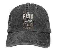 casquette de baseball pour hommes pur coton, c’est Fish O’clock quelque part casquette de baseball Casquette pour hommes chapeaux femmes visière Protection Snapback Carpe Pêche Art Culture Caps