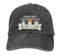 Casquette de Baseball pour Hommes Pur Coton, Couleur Pure Papa Chapeaux Gotta Love Border Collies Chapeau pour Femmes Pare-Soleil Casquettes de Baseball Collie Dog Peaked Cap, Cadeaux de Noël