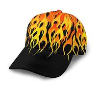 Casquette de baseball pour papa, casquette classique, tendance, décontractée, réglable, sport pour femme, Motif flammes, taille unique