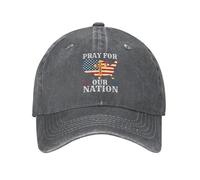 Casquette De Baseball Priez pour Notre Nation, Que Dieu Nous Bénisse, Amérique, Pays, Drapeau des États-Unis, Carte Baseball Cap Réglable Casquettes De Golf Classic Trucker Caps