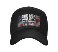 Casquette de Baseball Pro-Vie, Pro-Dieu, Pro-Armes à feu, Pro-Trump