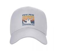 Casquette de Baseball Punk Pew Pew Madafakas Chat Crazy Baseball pour Femmes Hommes, Chapeau de Papa Respirant Sports Snapback
